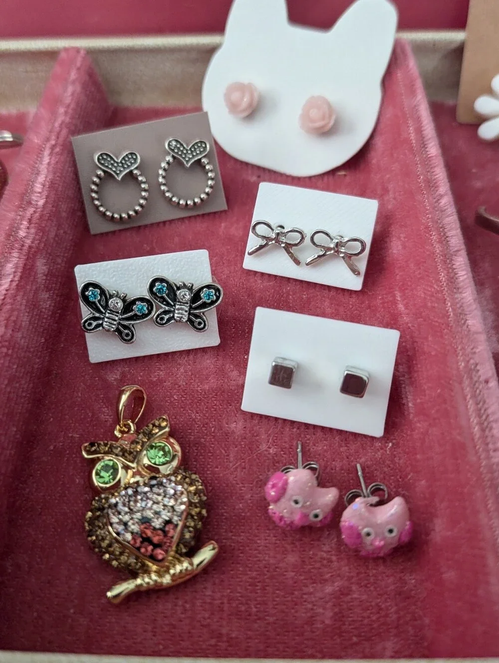 Girls Costume Jewelry Lot Bundle – Rings Earrings Bracelets Charms 54 pc